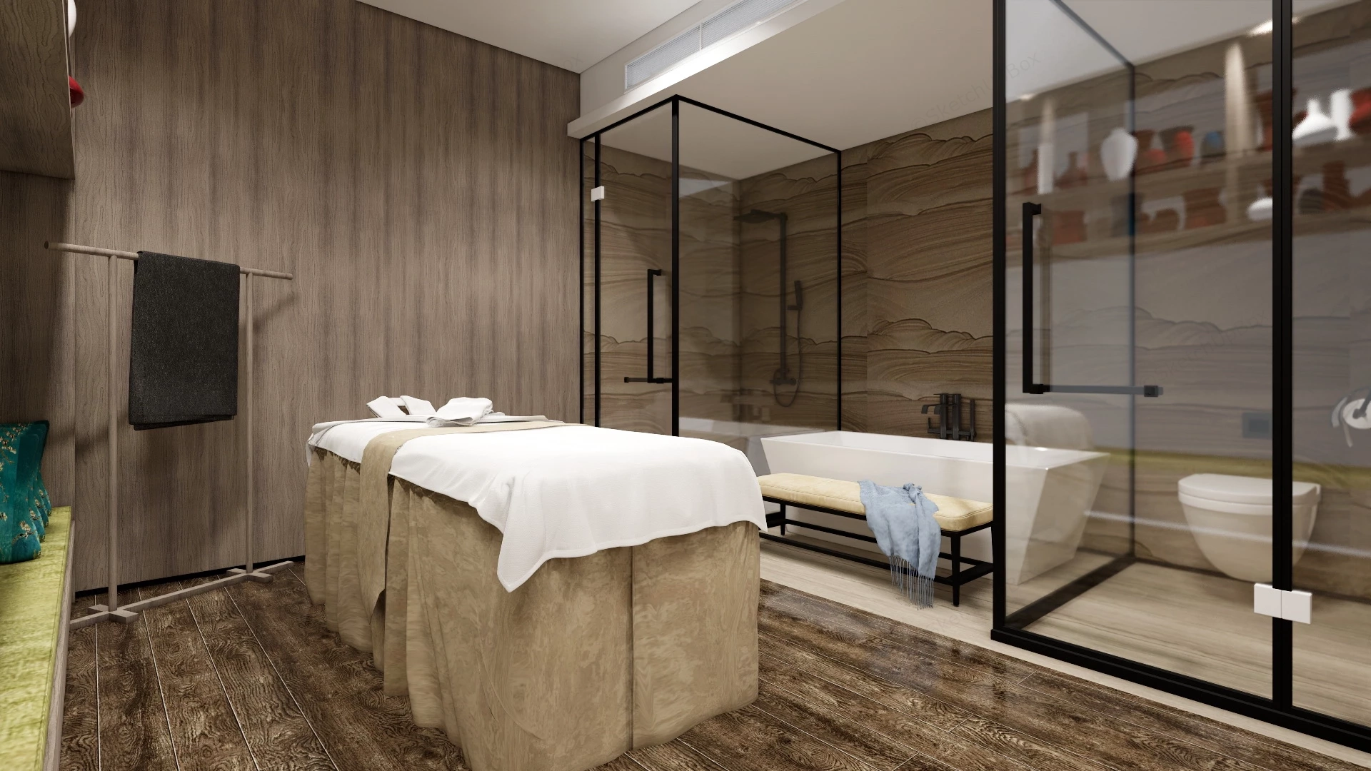 Spa Massage Room Design sketchup model preview - SketchupBox