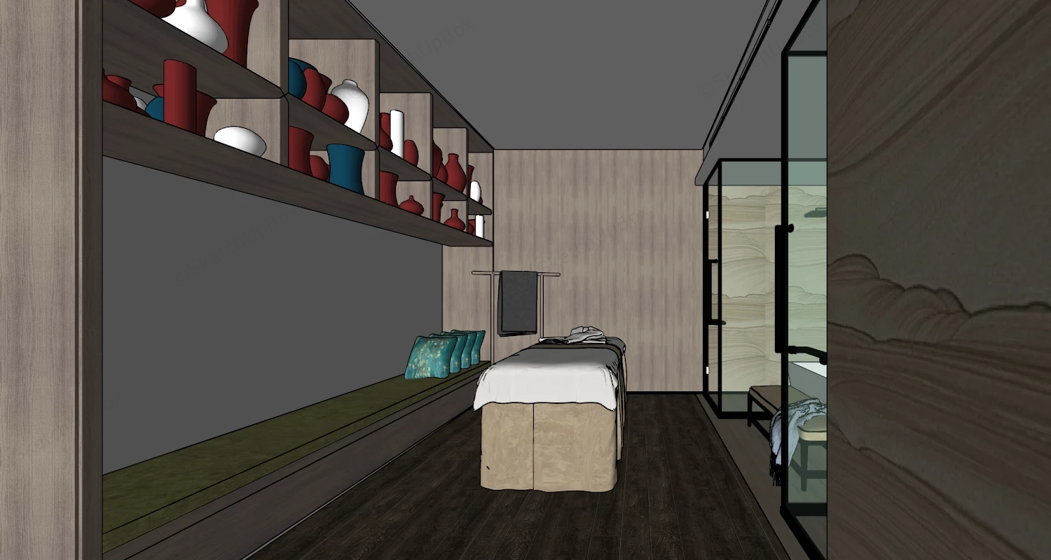 Spa Massage Room Design sketchup model preview - SketchupBox