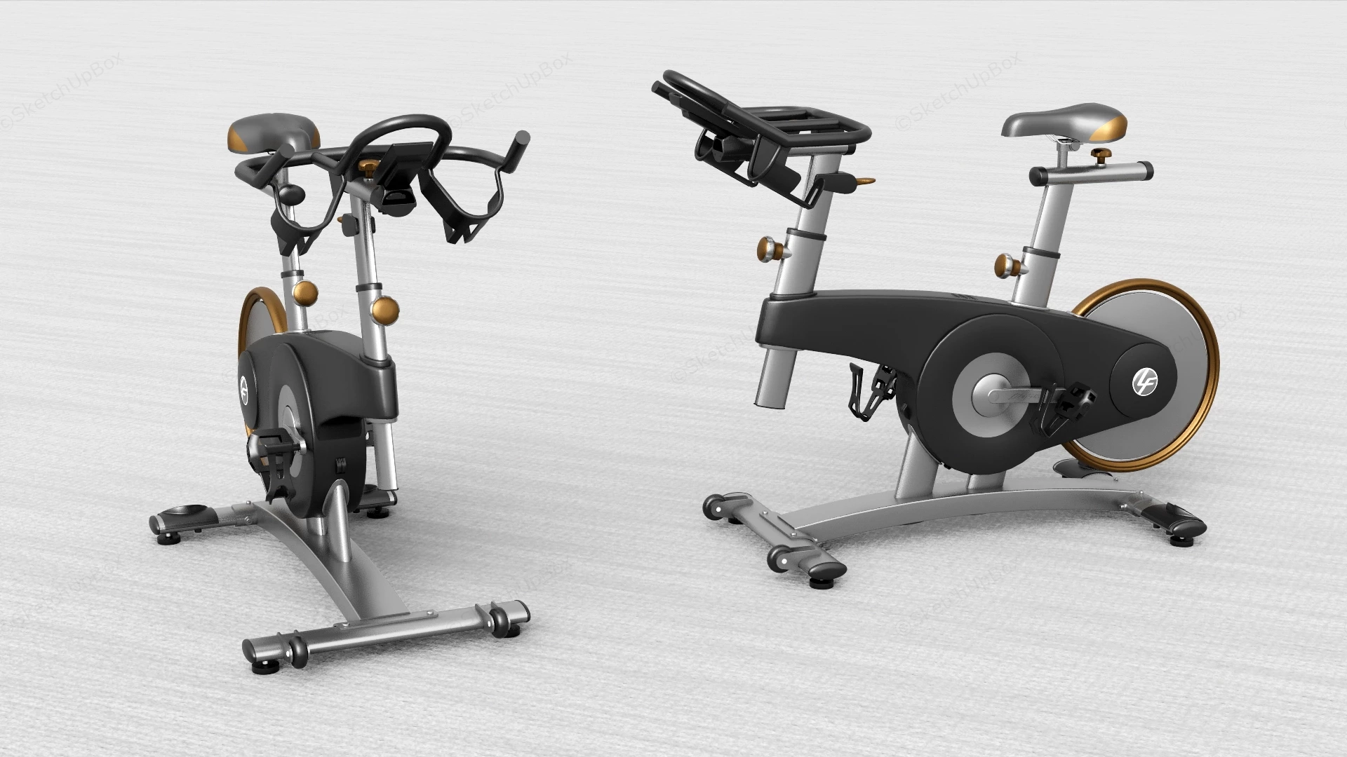 Stationary Exercise Bicycle sketchup model preview - SketchupBox