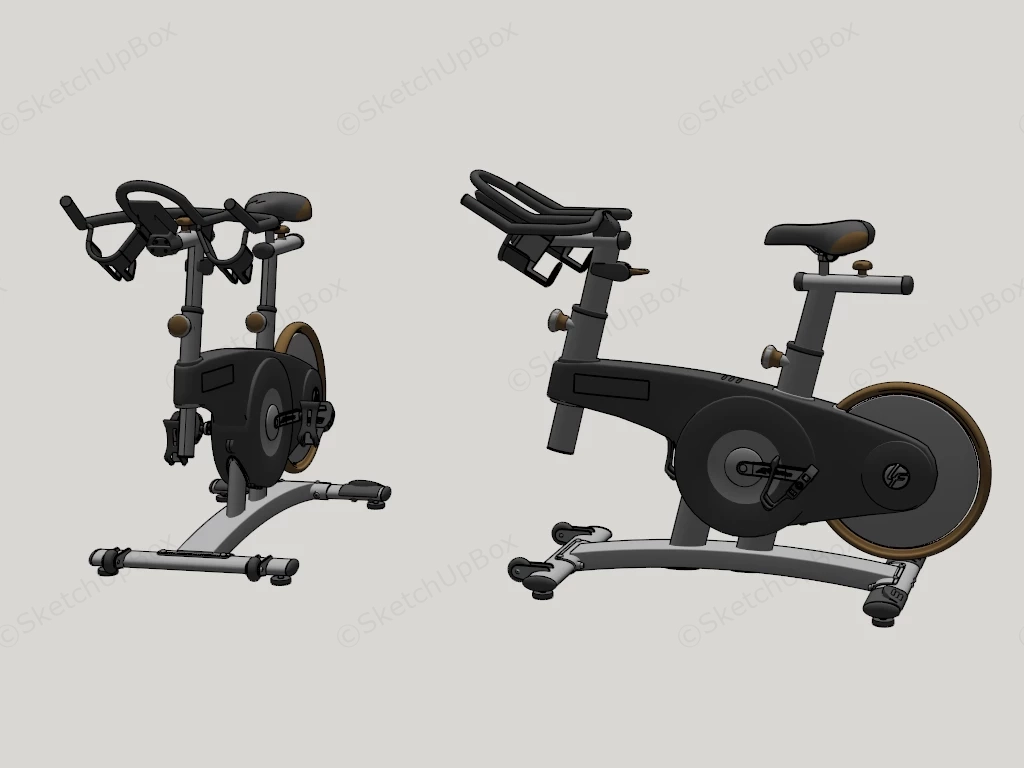 Stationary Exercise Bicycle sketchup model preview - SketchupBox