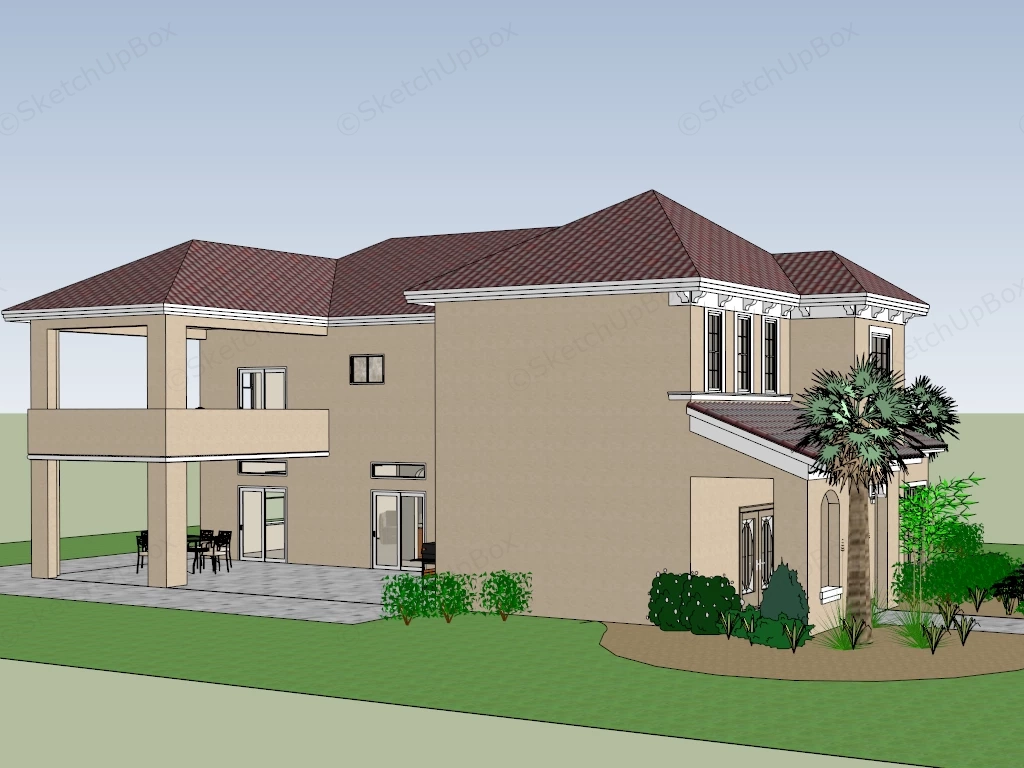 Coastal House Exterior sketchup model preview - SketchupBox