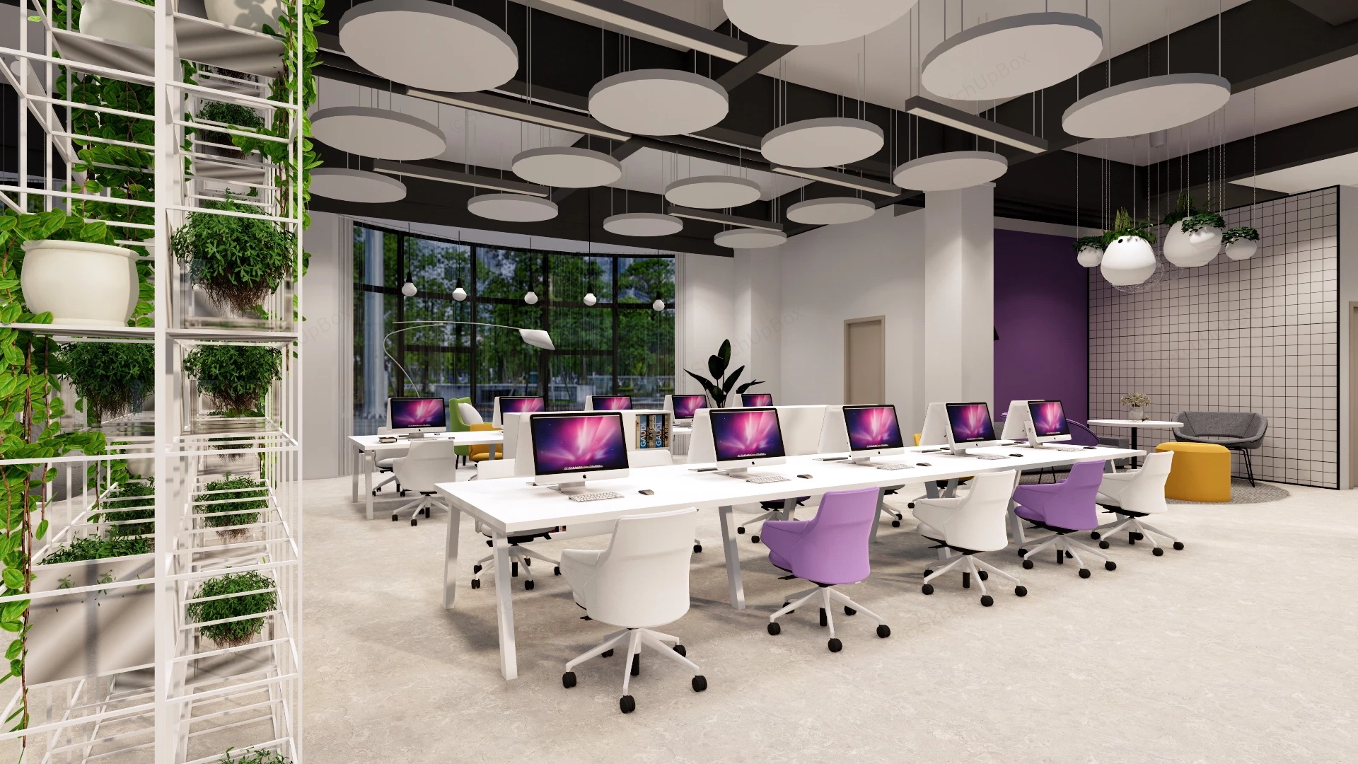 Creative Office Space Design sketchup model preview - SketchupBox