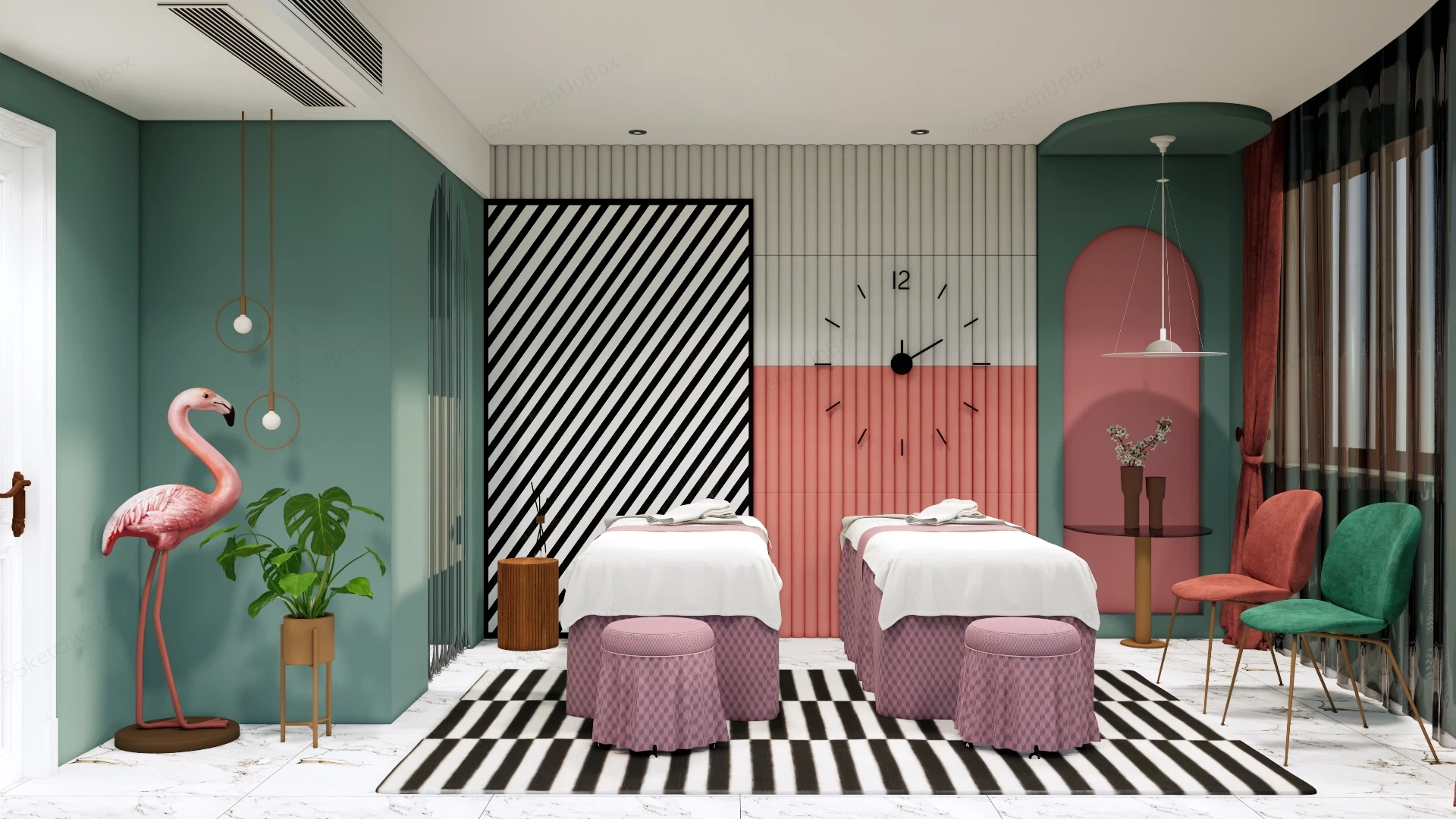 Spa Treatment Room sketchup model preview - SketchupBox