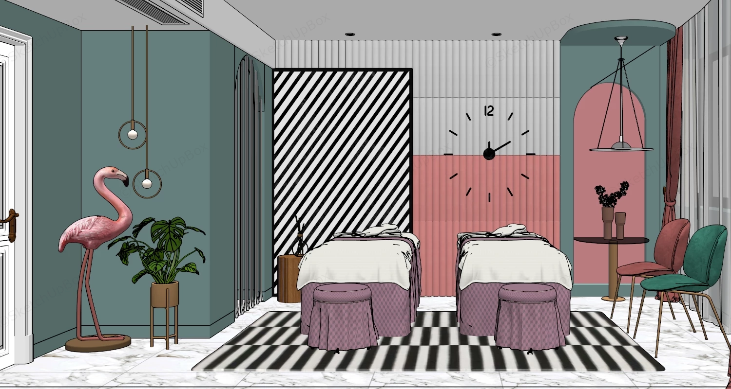 Spa Treatment Room sketchup model preview - SketchupBox