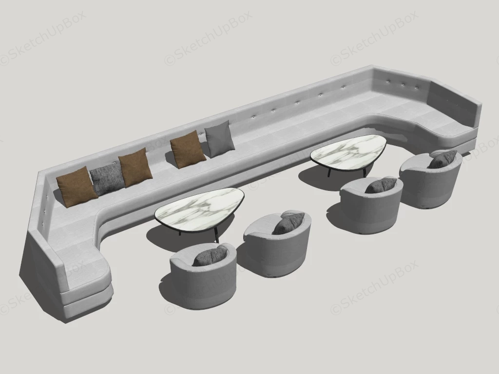 Modern Office Reception & Lounge Furniture sketchup model preview - SketchupBox