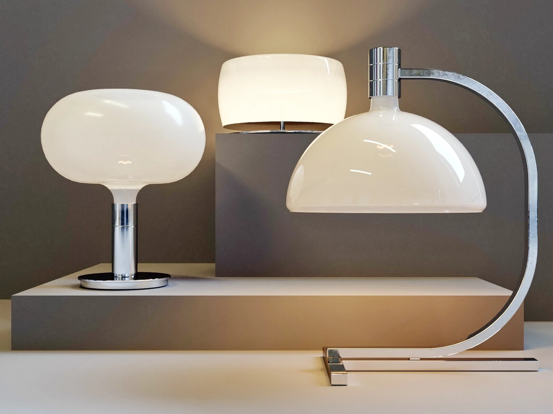 Modern Table Lamps sketchup model preview - SketchupBox