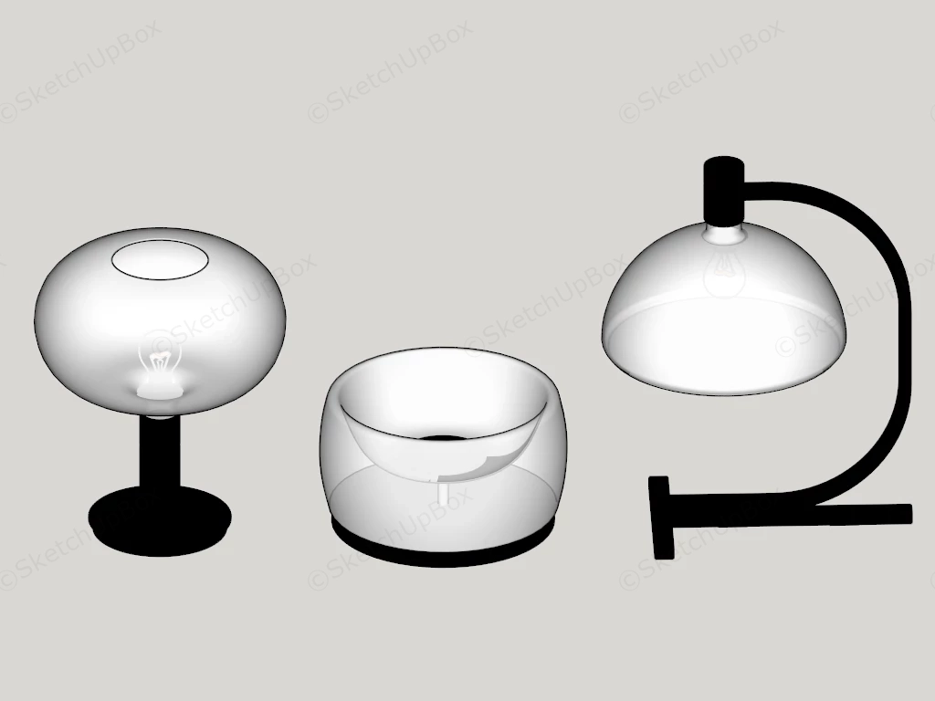 Modern Table Lamps sketchup model preview - SketchupBox