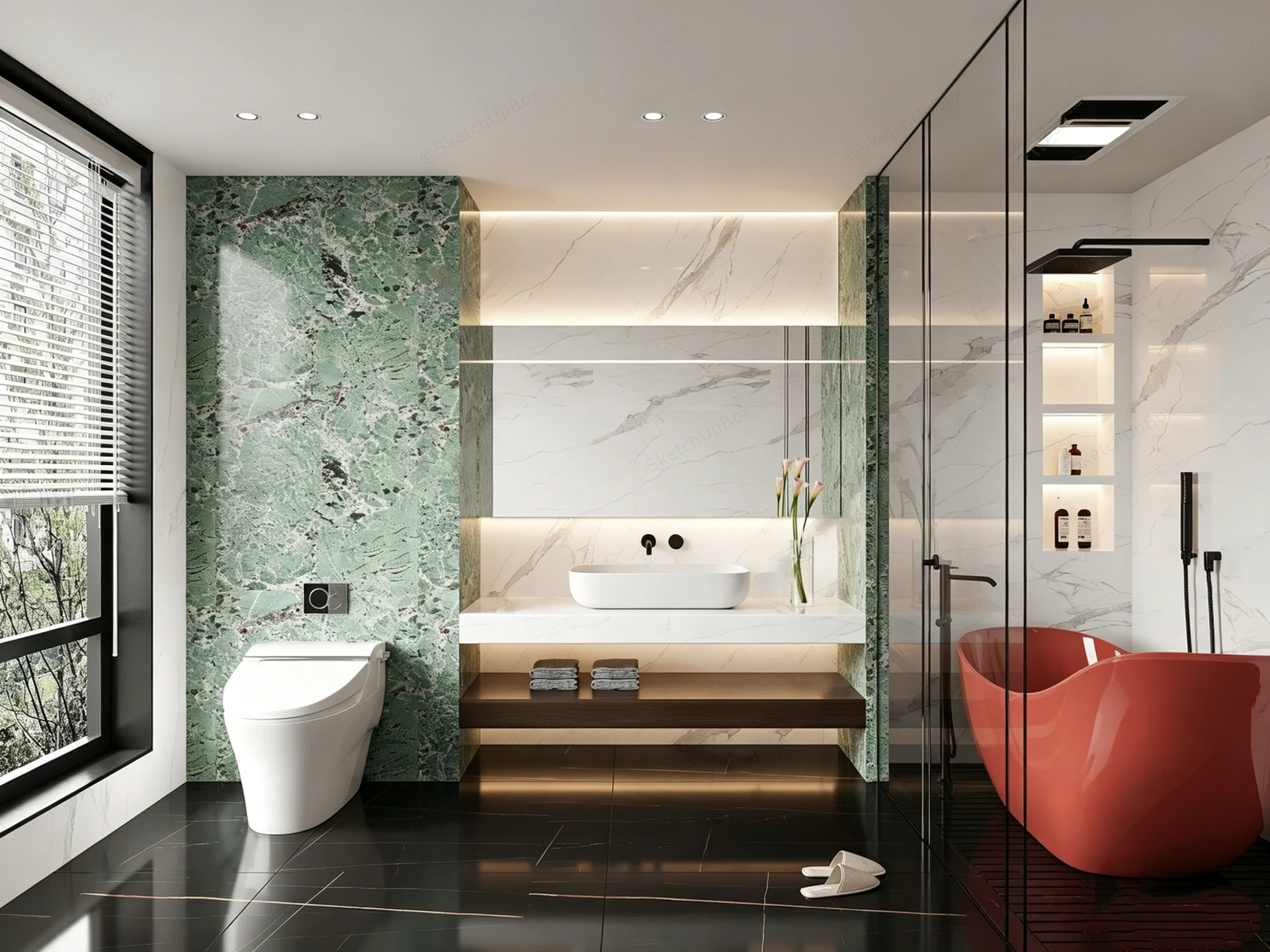 Coastal Bathroom Idea sketchup model preview - SketchupBox
