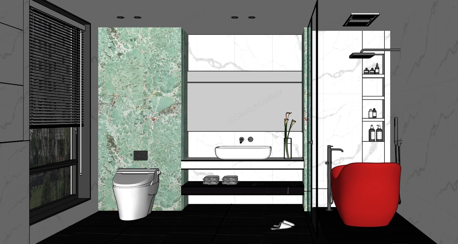 Coastal Bathroom Idea sketchup model preview - SketchupBox