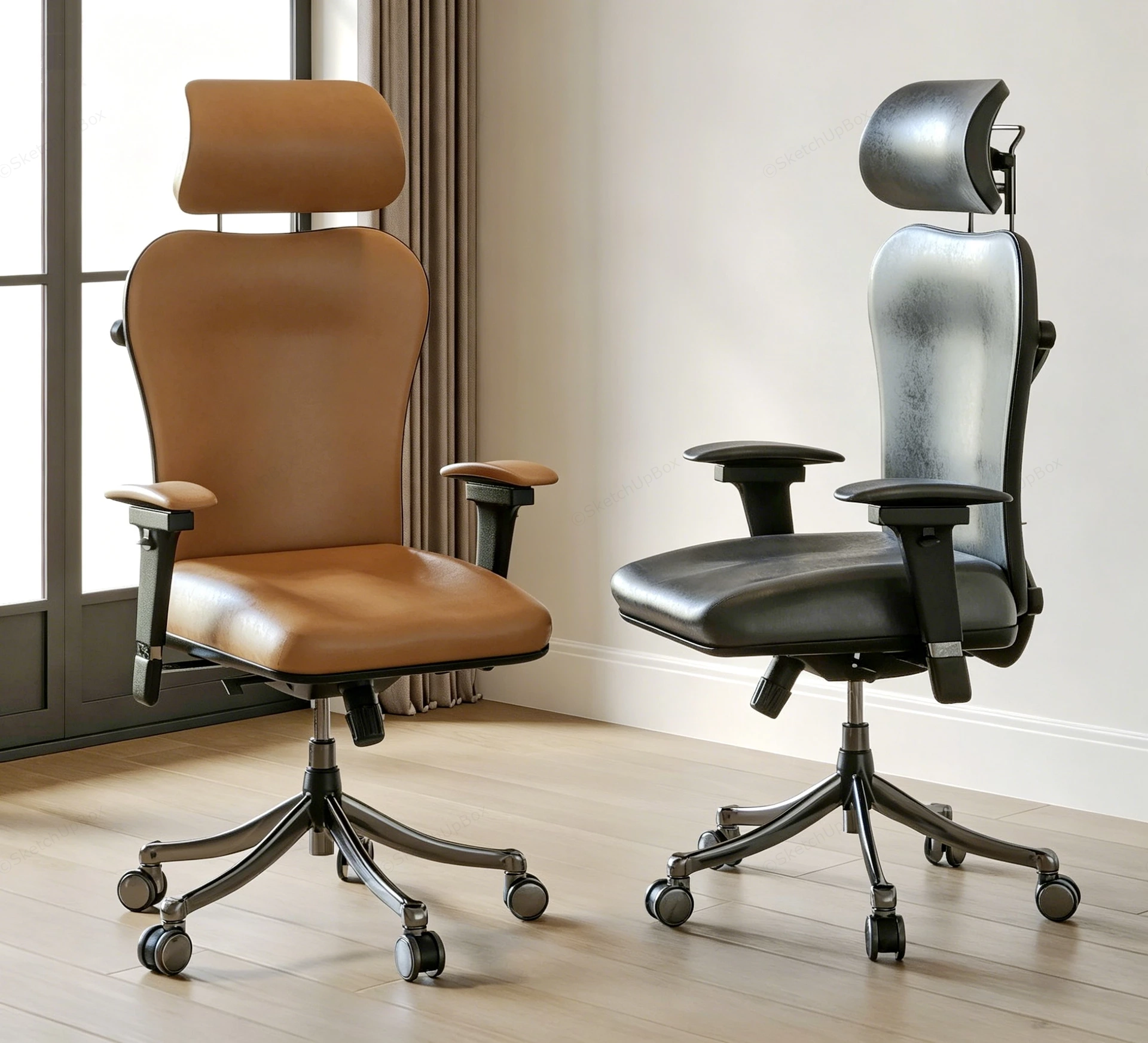 Luxury Office Chairs sketchup model preview - SketchupBox