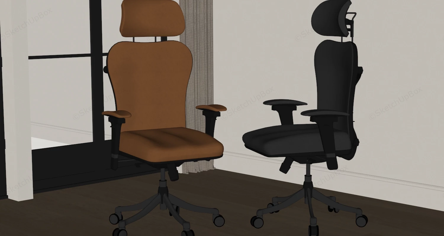 Luxury Office Chairs sketchup model preview - SketchupBox