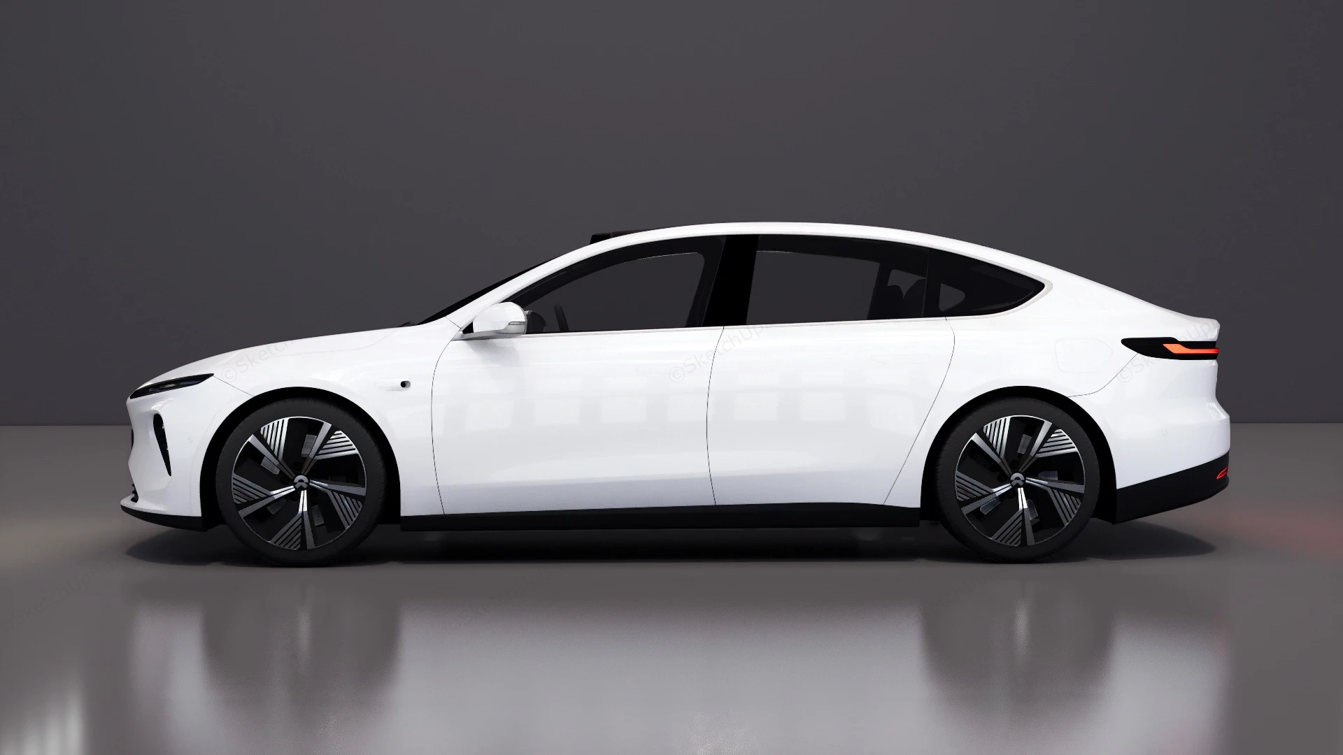 Nio Et7 Sedan sketchup model preview - SketchupBox