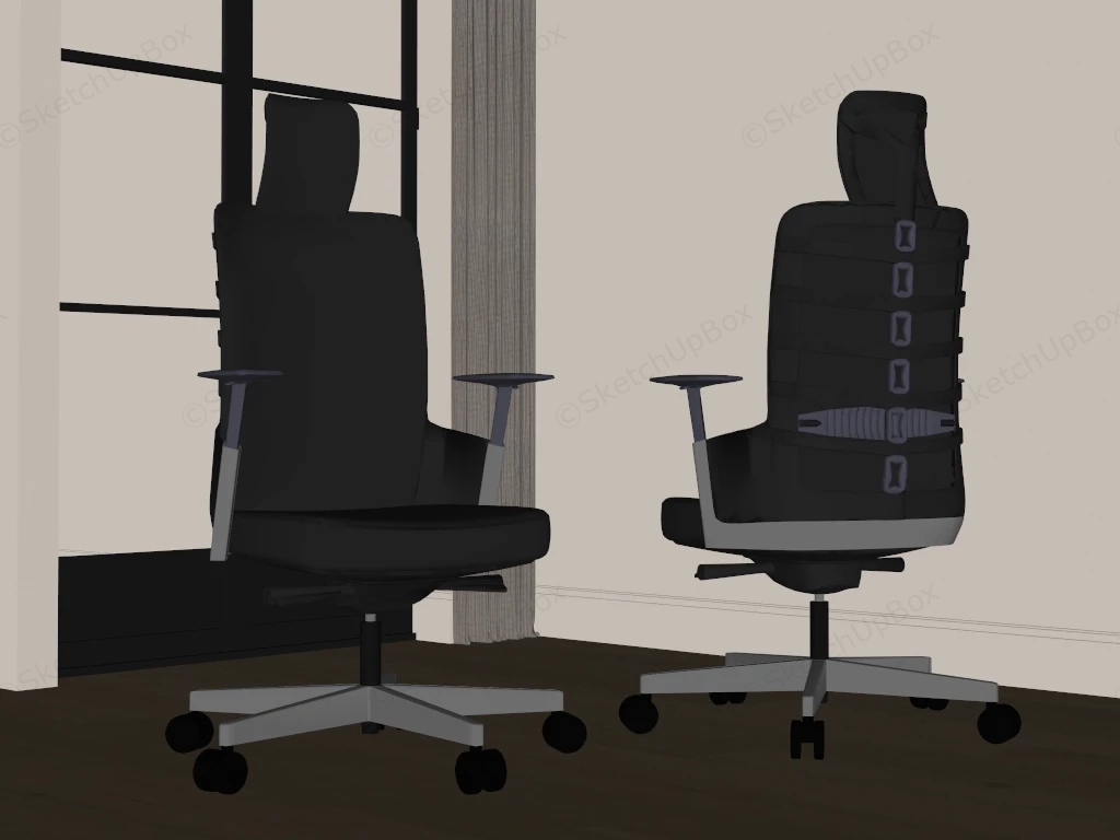 High End Office Chair sketchup model preview - SketchupBox