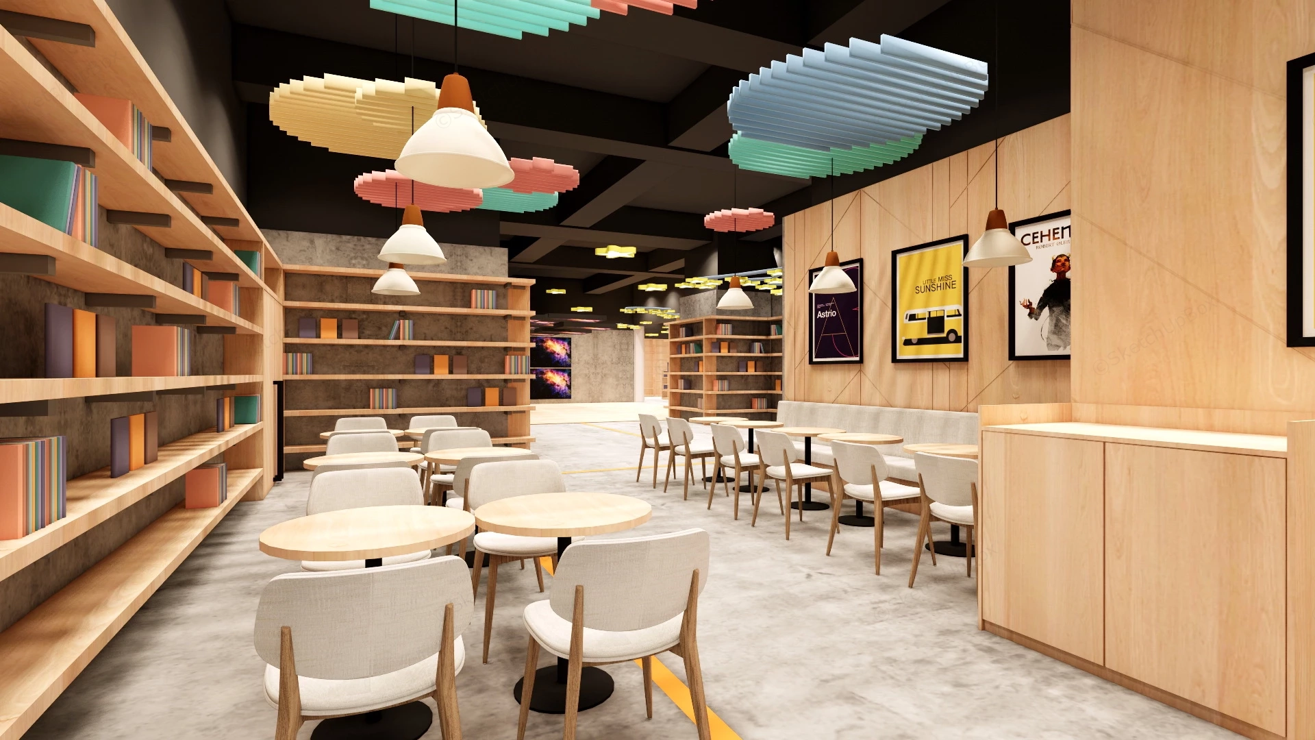 Children's Bookstore Interior Design sketchup model preview - SketchupBox