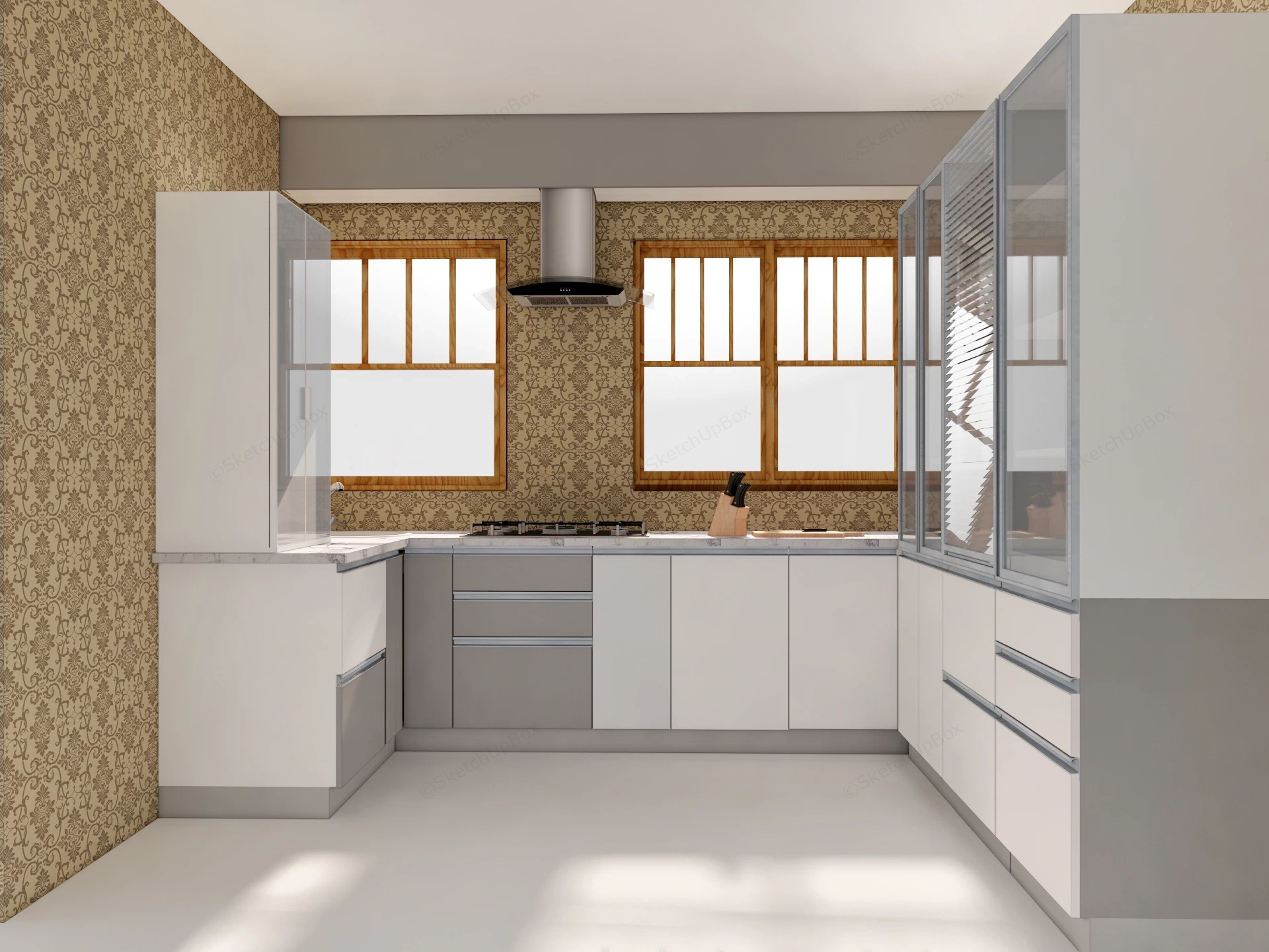 Small Kitchen Layout Idea sketchup model preview - SketchupBox