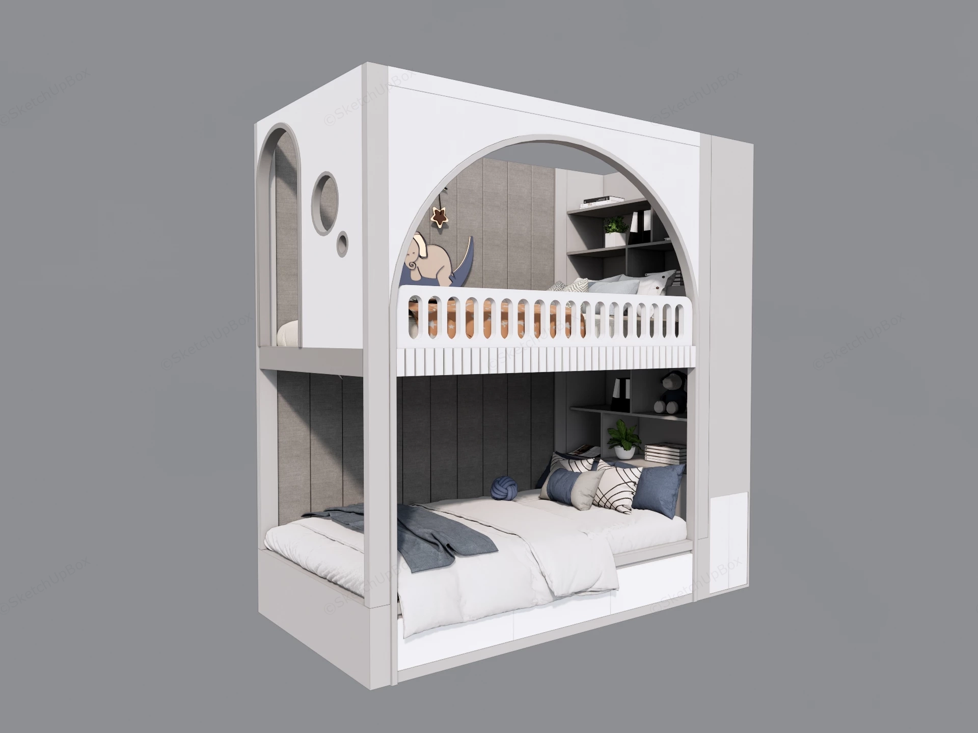 Toddler Bunk Beds sketchup model preview - SketchupBox