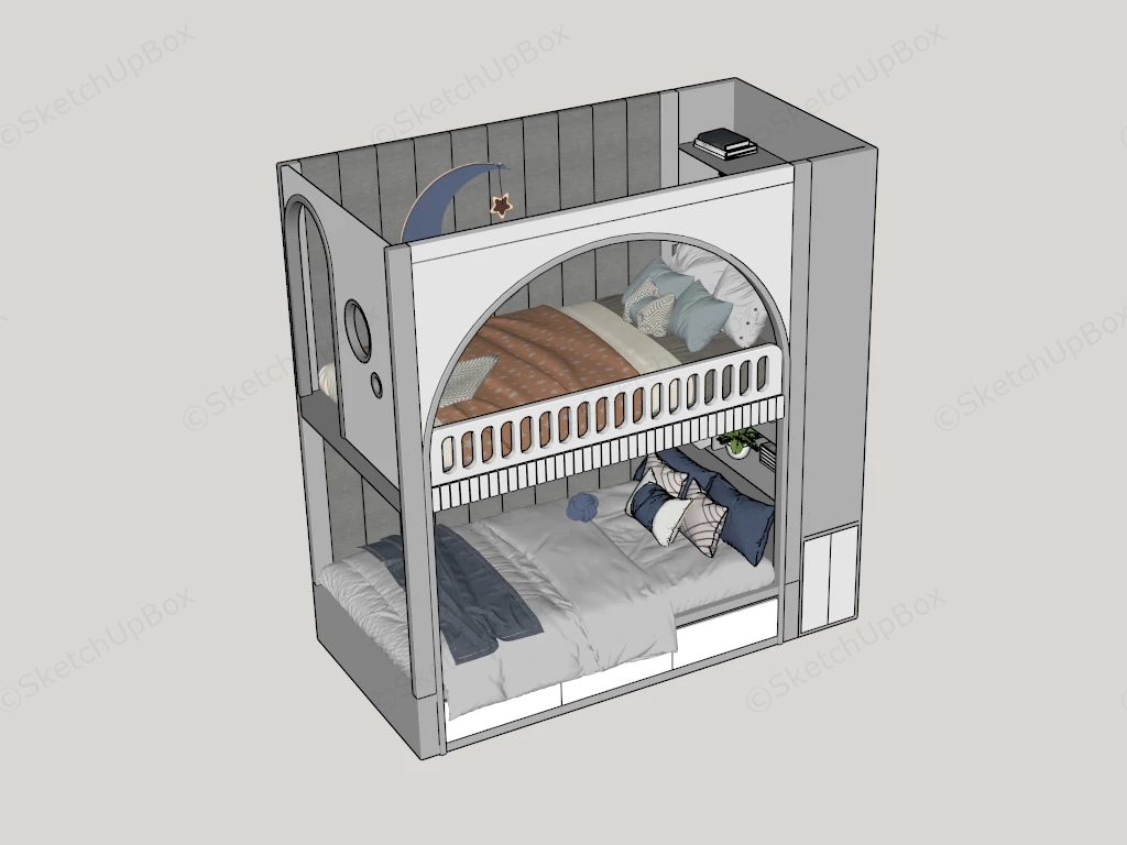 Toddler Bunk Beds sketchup model preview - SketchupBox
