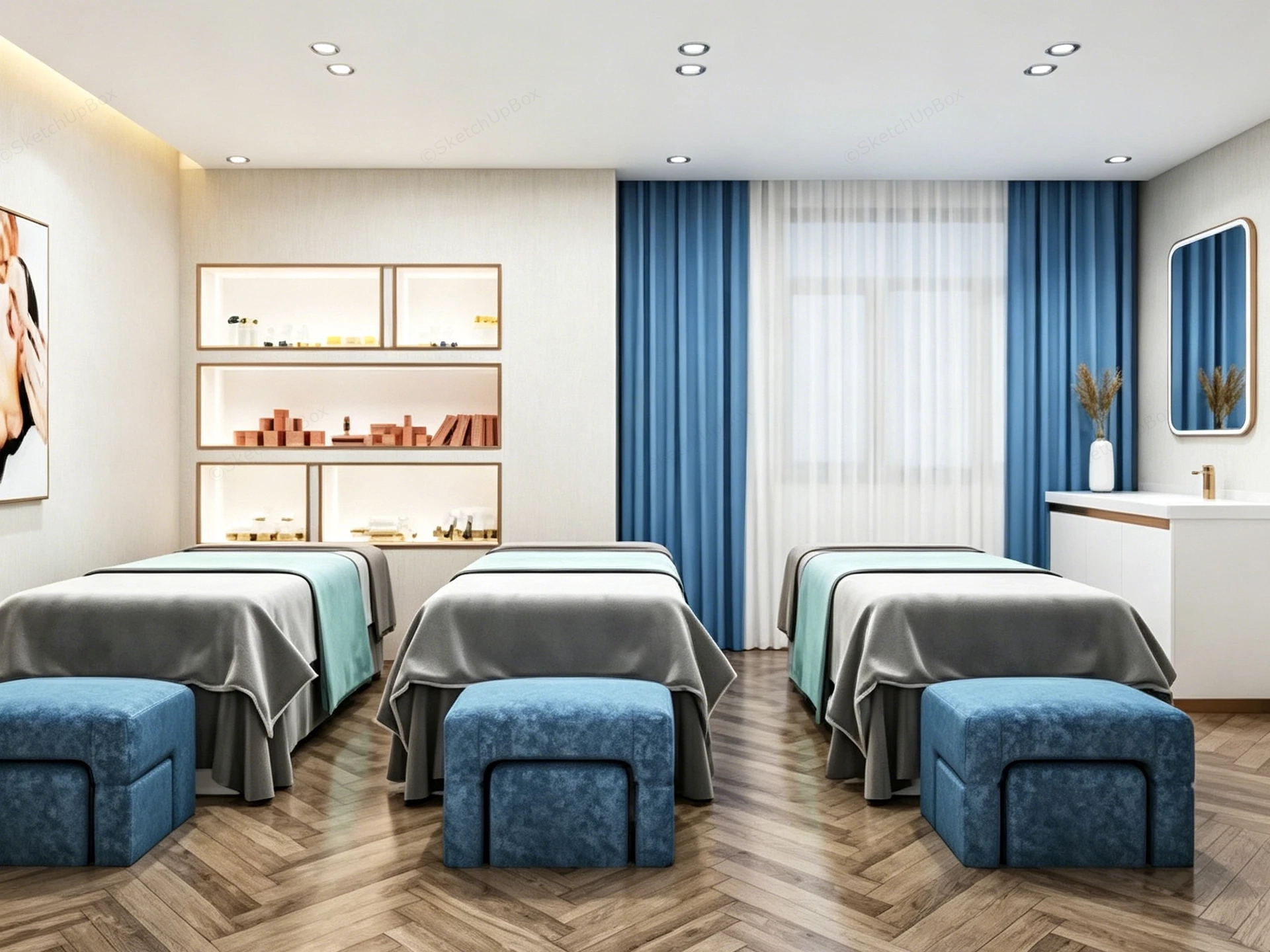 Salon Spa Treatment Room sketchup model preview - SketchupBox