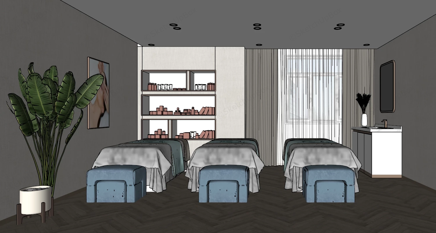Salon Spa Treatment Room sketchup model preview - SketchupBox