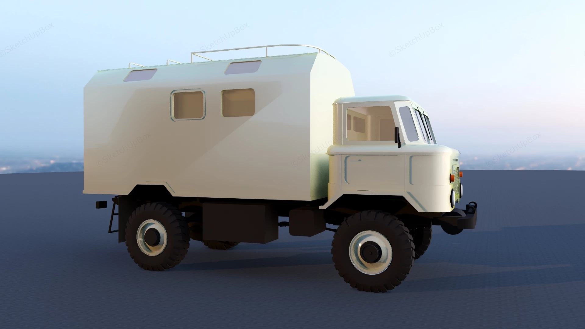 Armored Truck sketchup model preview - SketchupBox