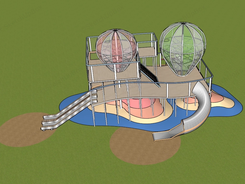 Balloon Themed Playground sketchup model preview - SketchupBox