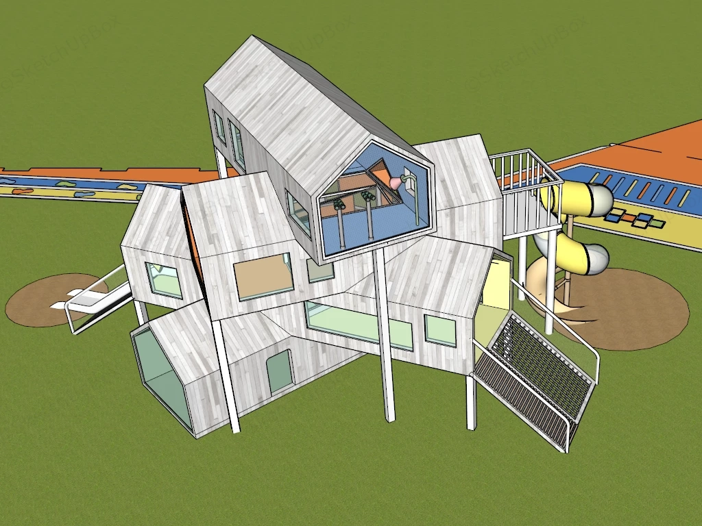 Elevated Adventure Playhouse sketchup model preview - SketchupBox