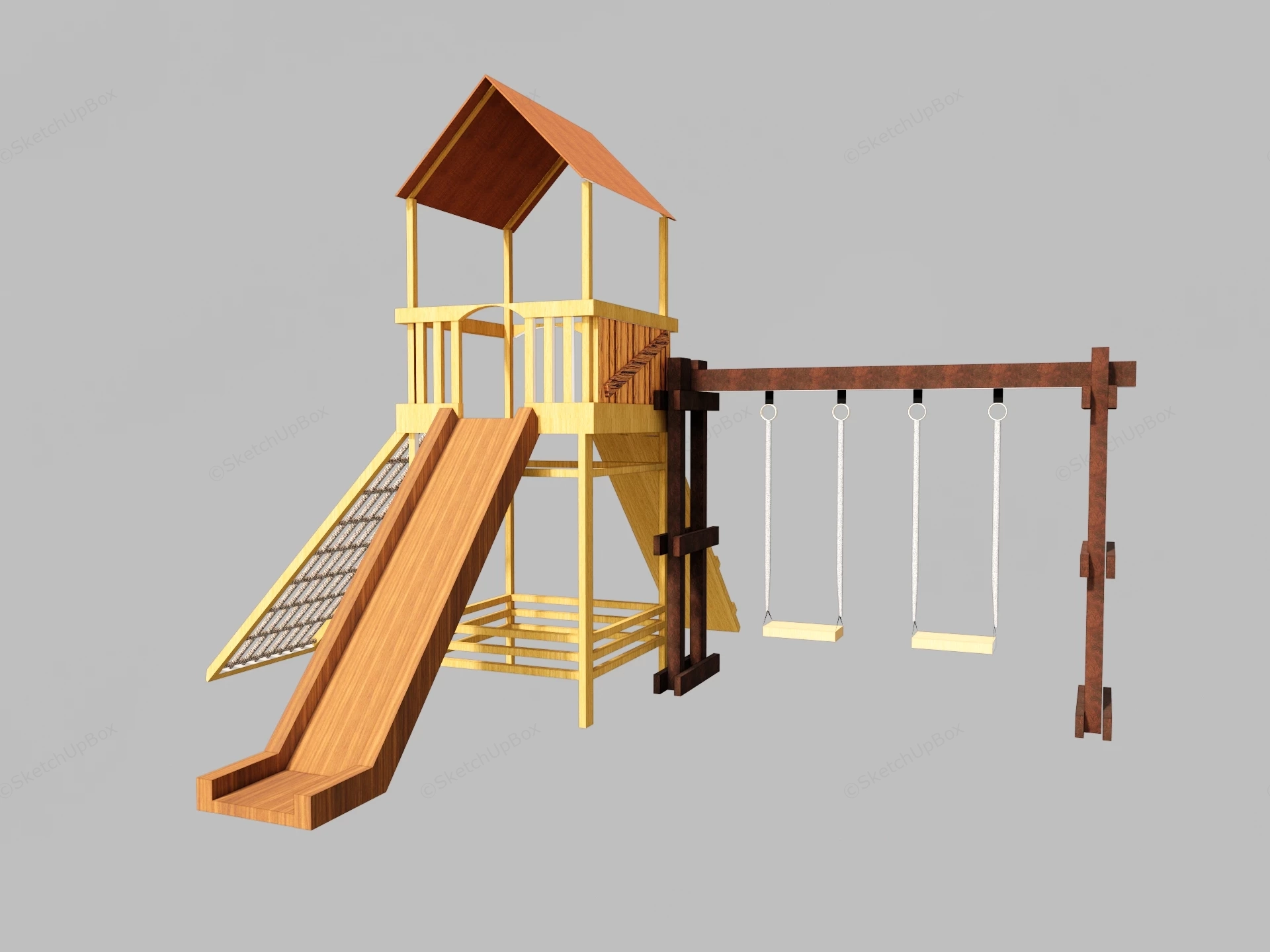 Backyard Playground Set sketchup model preview - SketchupBox