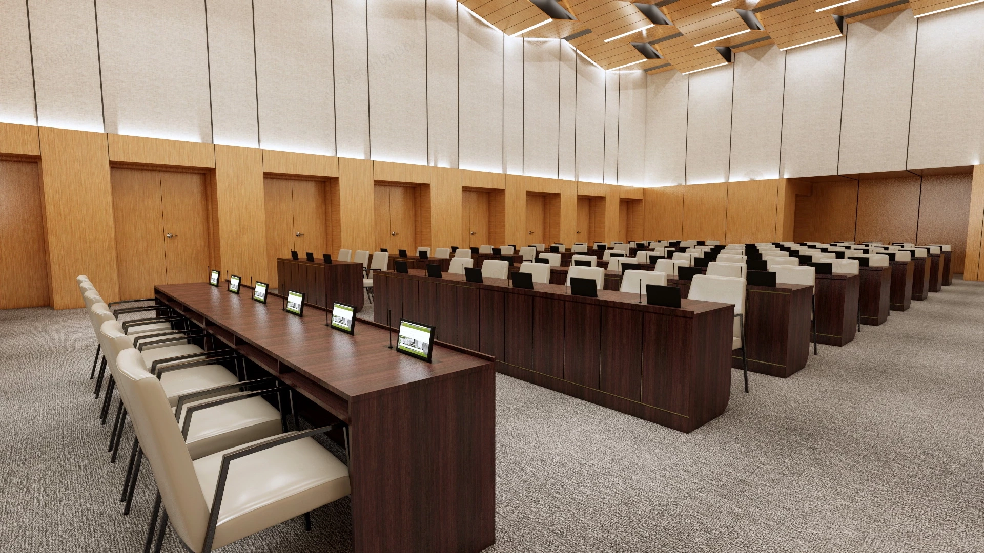 Report Conference Hall sketchup model preview - SketchupBox