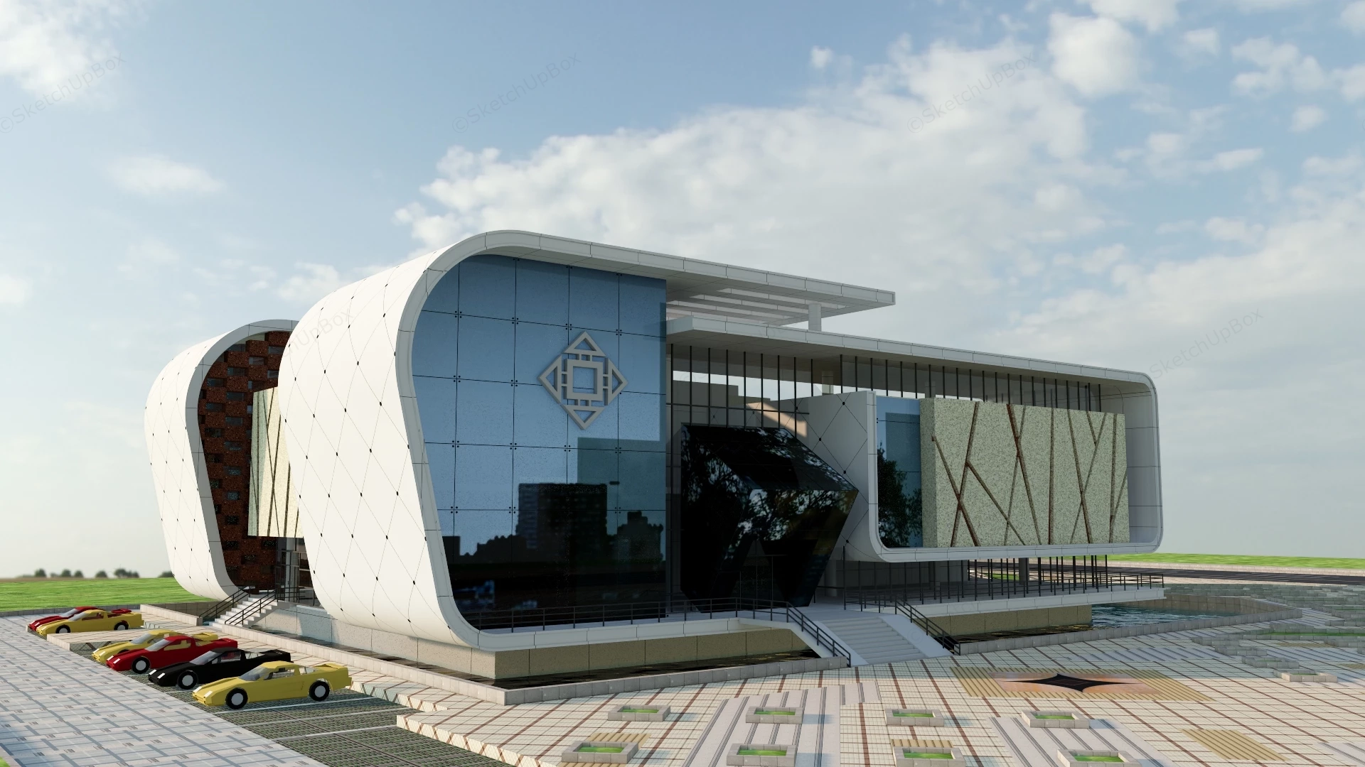 Modern Hotel Design Concept sketchup model preview - SketchupBox