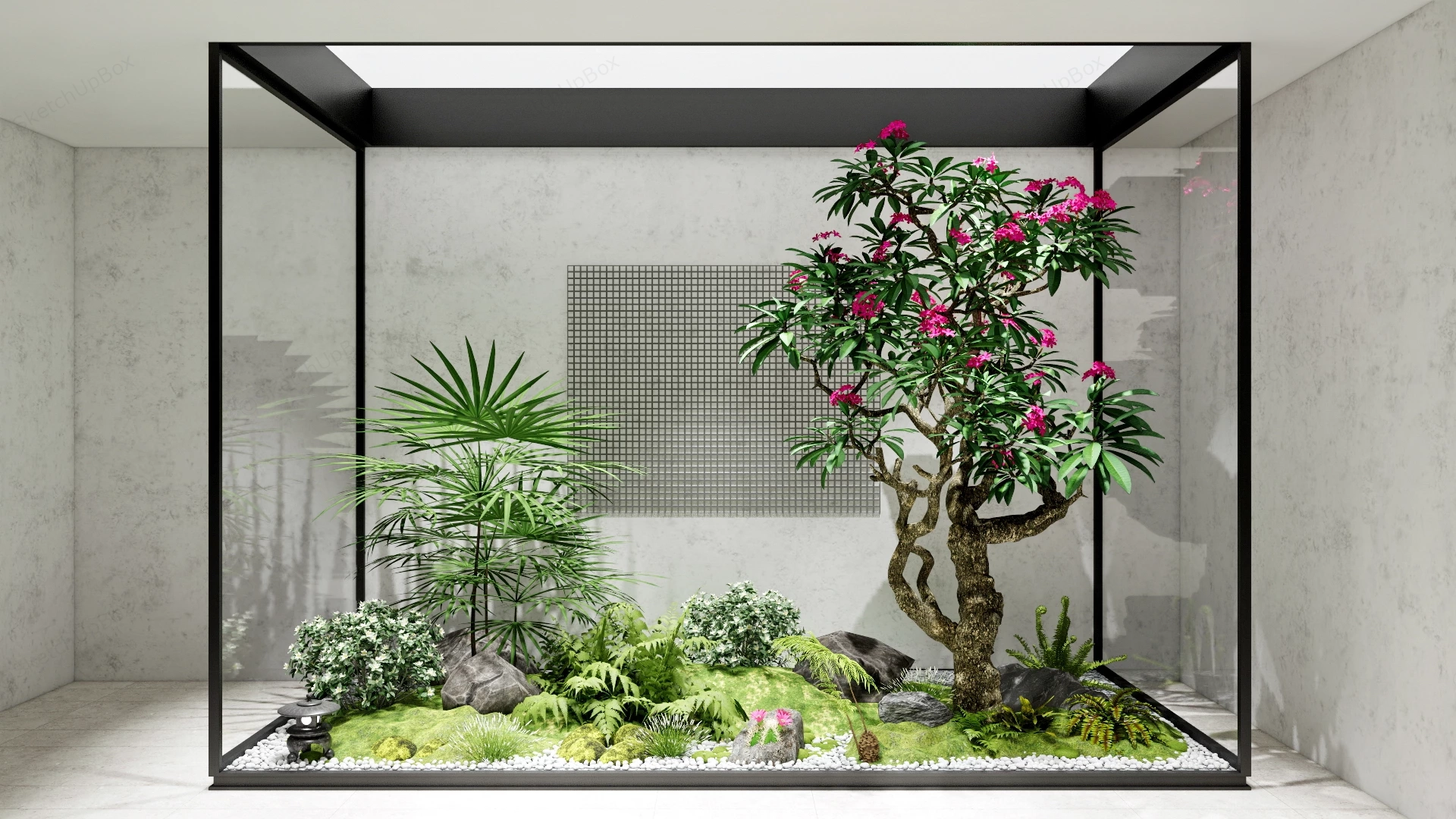Glass Indoor Garden sketchup model preview - SketchupBox