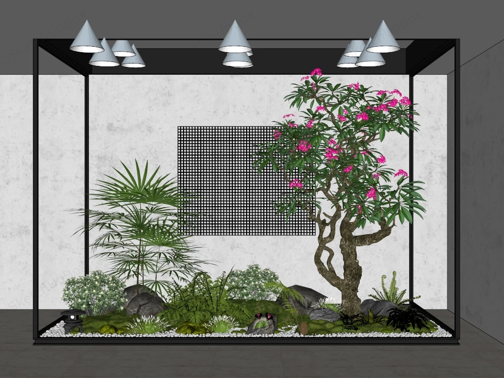 Glass Indoor Garden sketchup model preview - SketchupBox