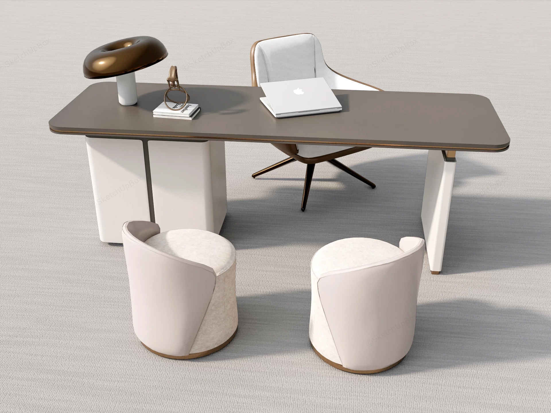 Home Office Desk And Chair Set sketchup model preview - SketchupBox