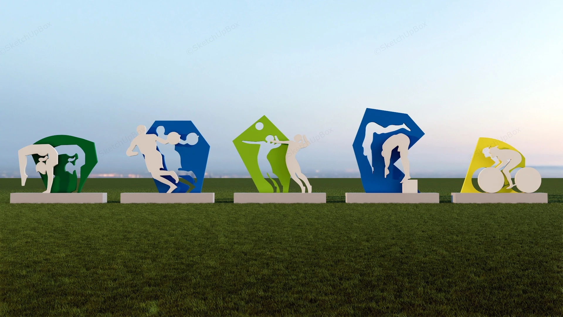 Sports Theme Sculpture sketchup model preview - SketchupBox