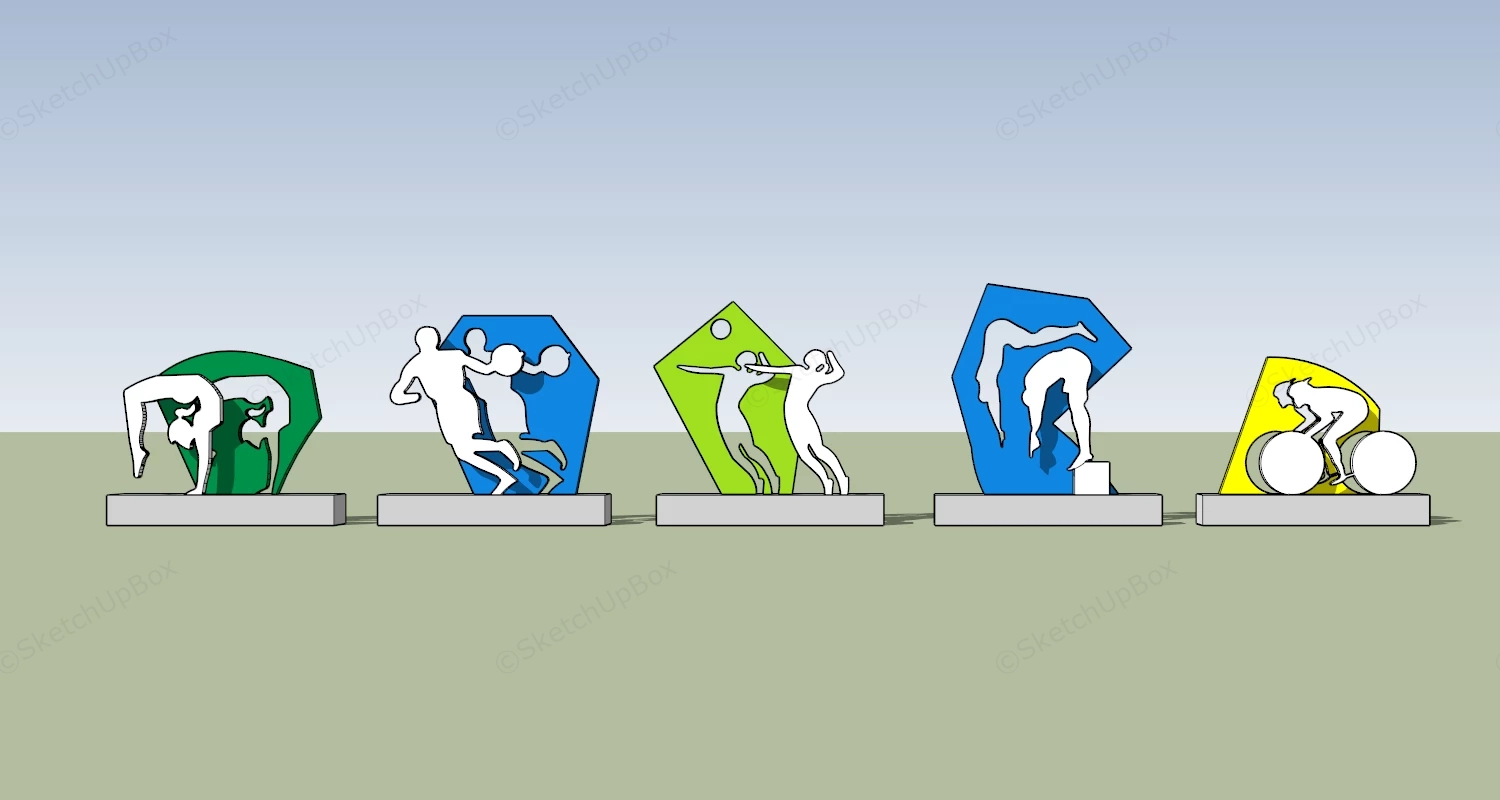 Sports Theme Sculpture sketchup model preview - SketchupBox