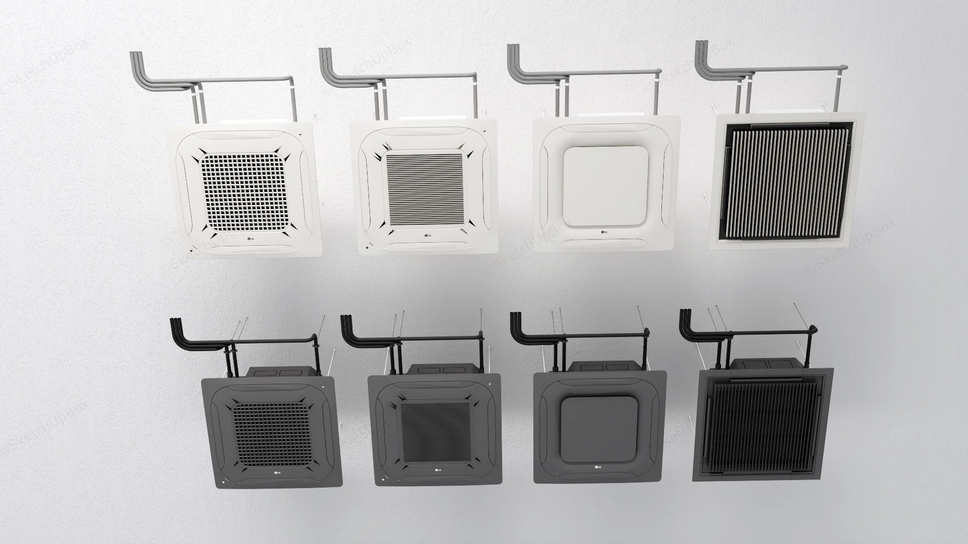 Ceiling Mounted Air Conditioners sketchup model preview - SketchupBox