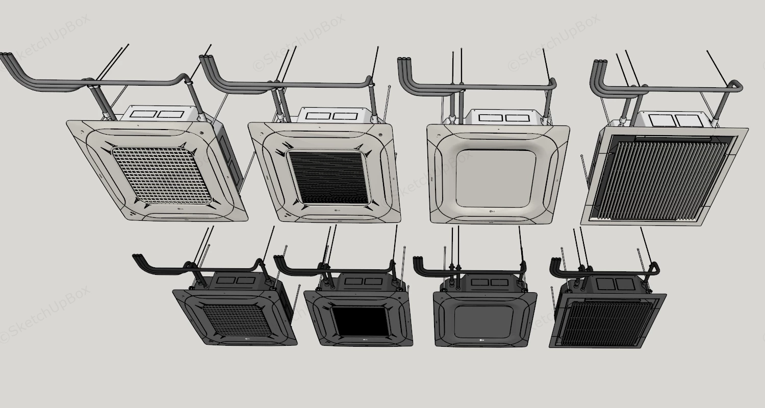 Ceiling Mounted Air Conditioners sketchup model preview - SketchupBox