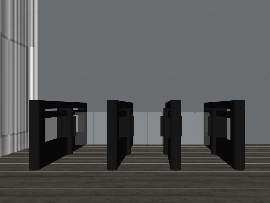 Swing Gate Turnstile sketchup model preview - SketchupBox