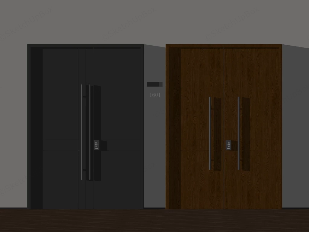 Conference Room Double Doors sketchup model preview - SketchupBox
