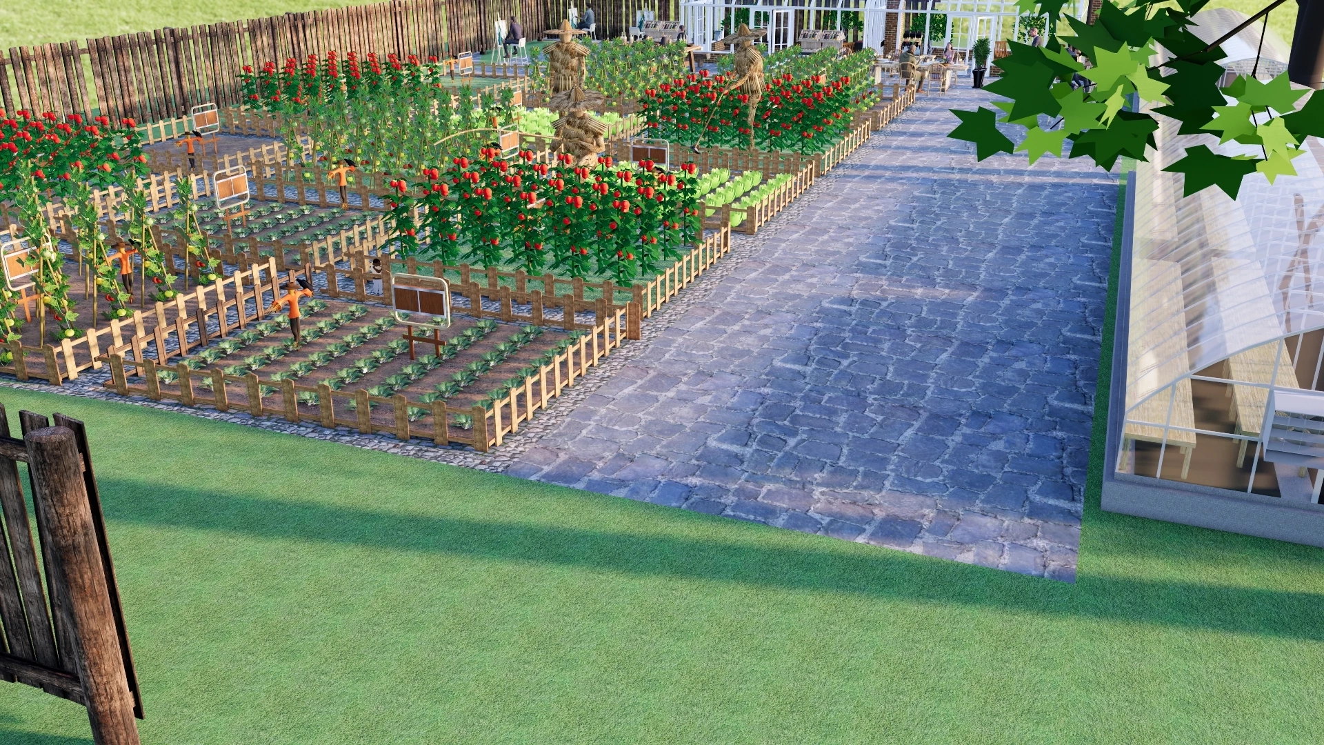 Community Vegetable Garden sketchup model preview - SketchupBox