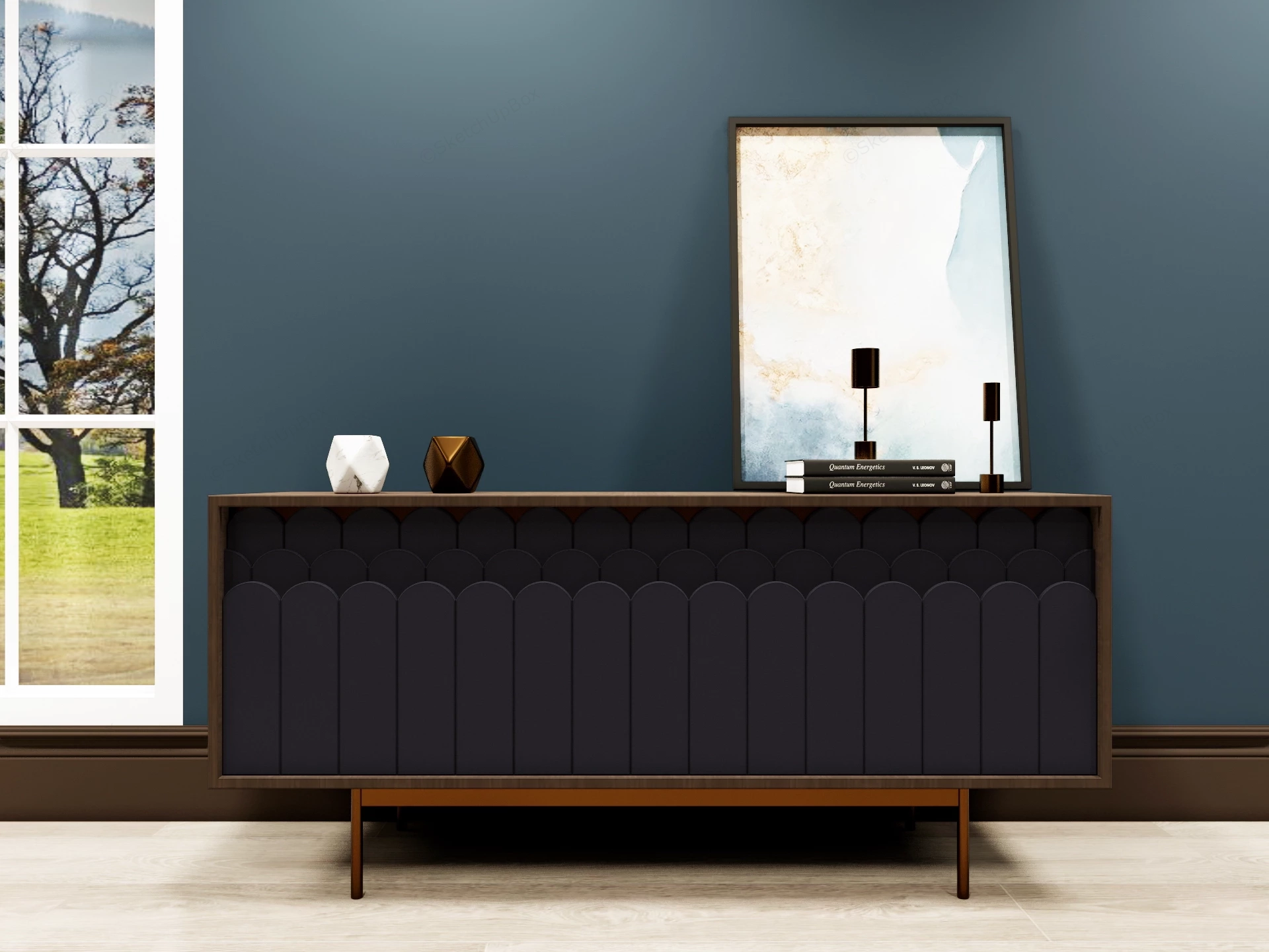 Living Room Accent Sideboard sketchup model preview - SketchupBox