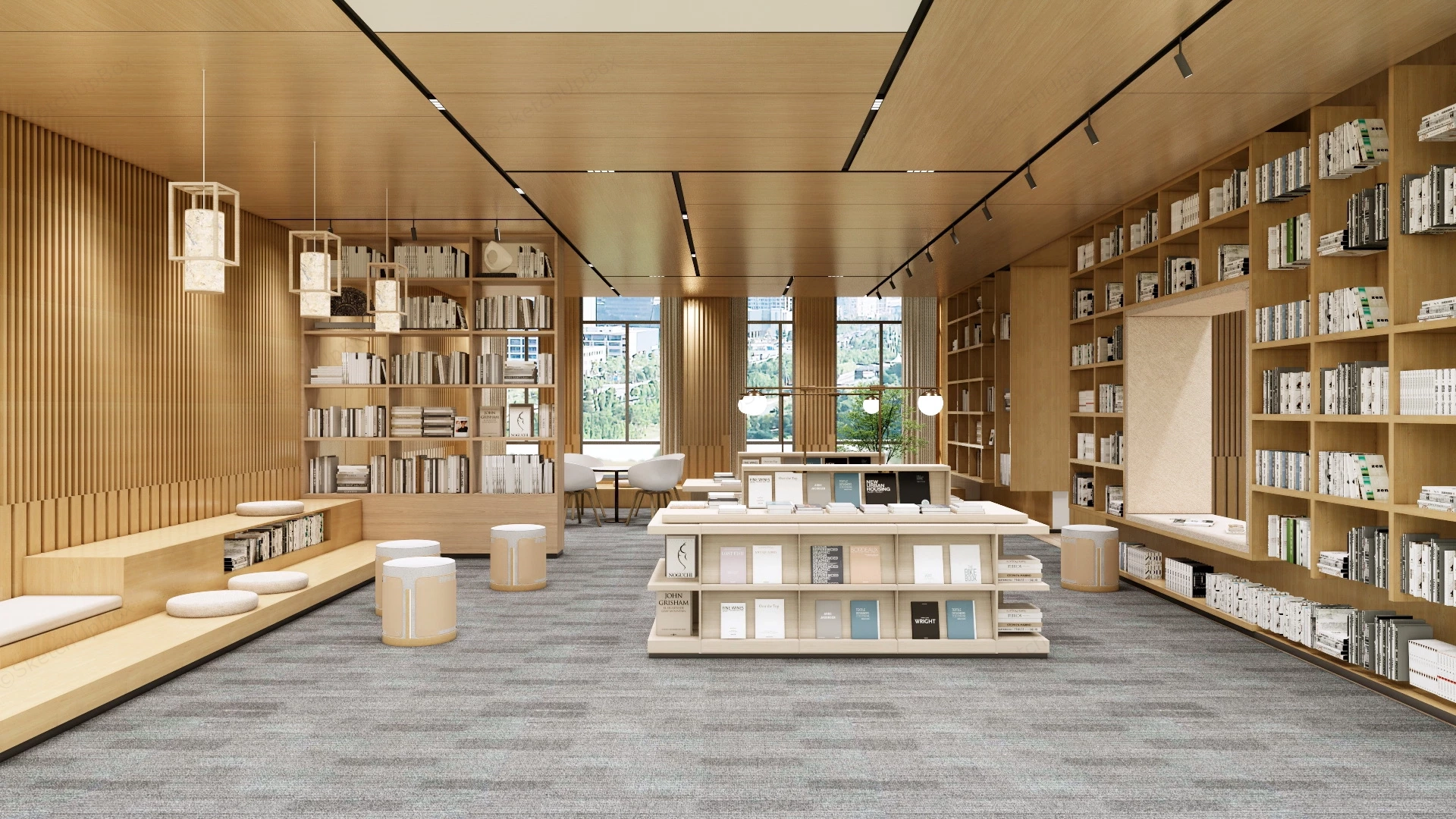 Small Bookstore Design Idea sketchup model preview - SketchupBox