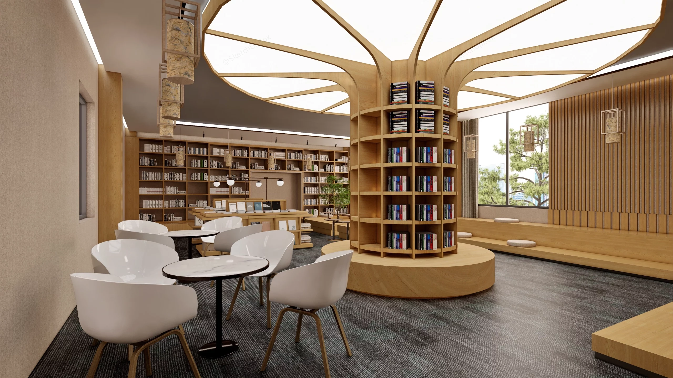 Book Club Bar sketchup model preview - SketchupBox