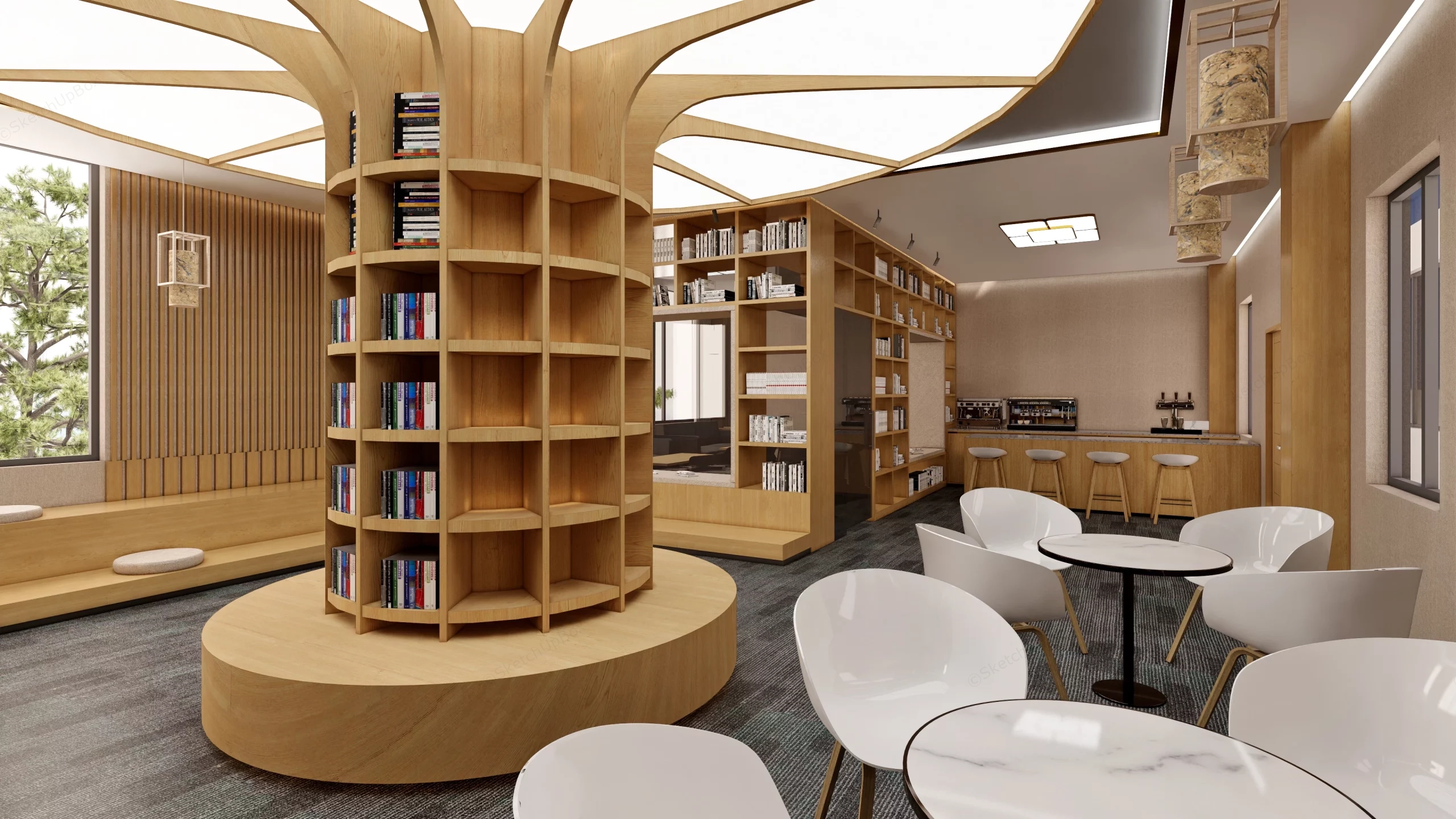 Book Club Bar sketchup model preview - SketchupBox