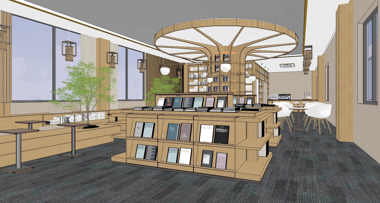 Book Club Bar sketchup model preview - SketchupBox