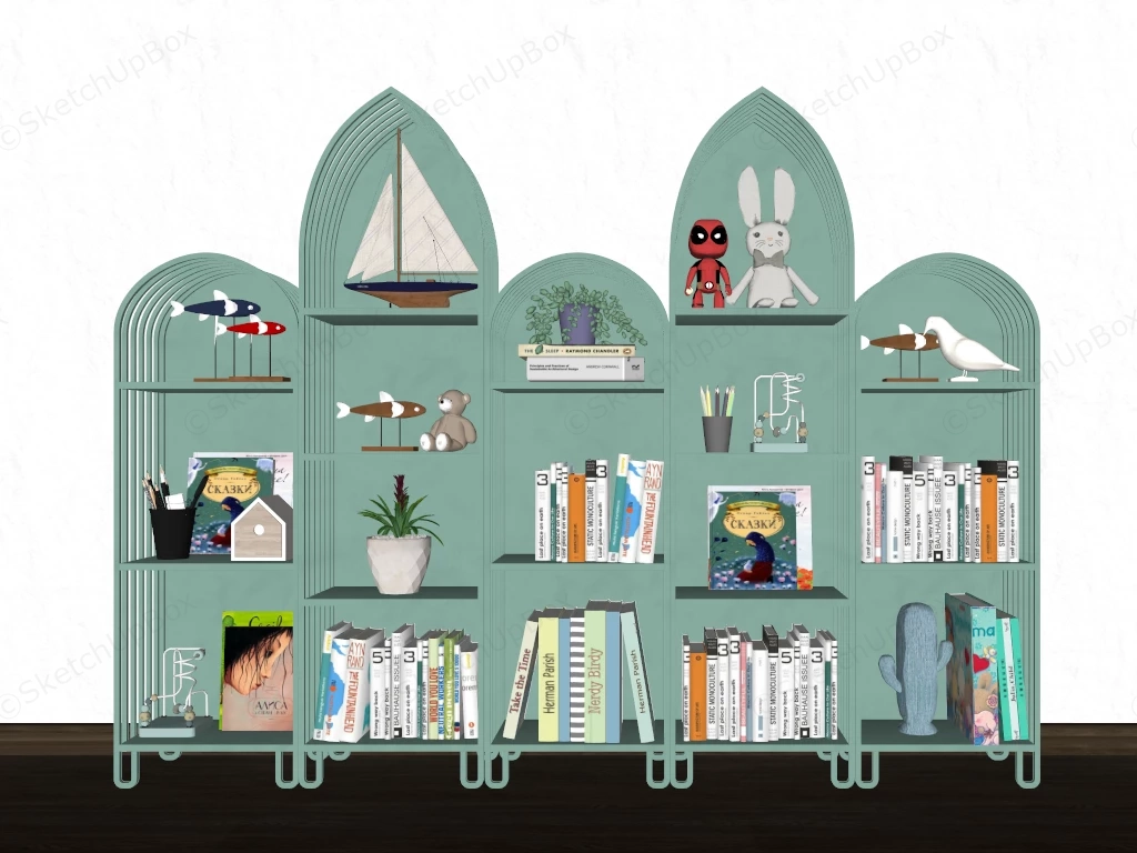 Kids Room Bookshelf sketchup model preview - SketchupBox