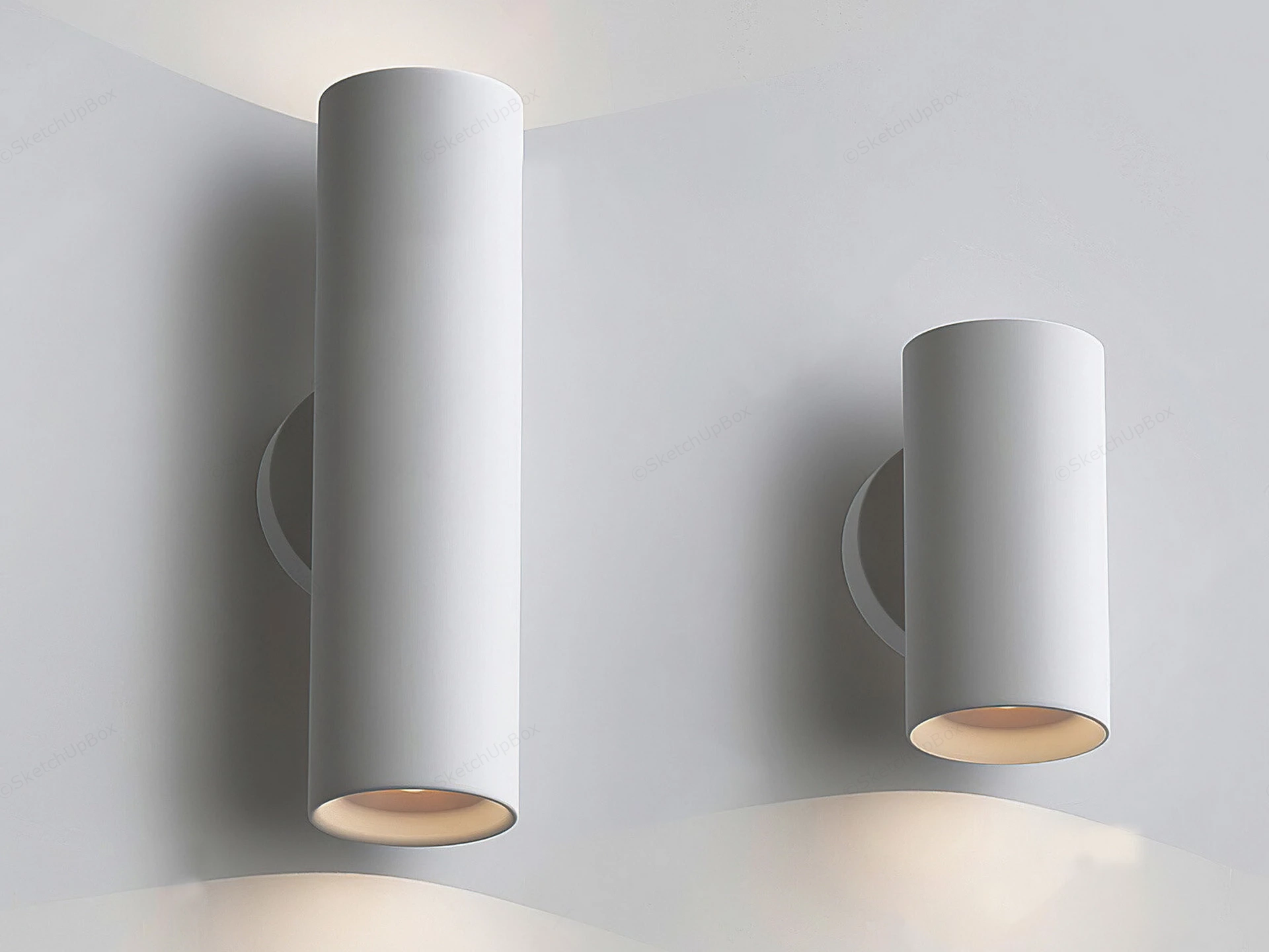 Modern Tube Wall Sconce sketchup model preview - SketchupBox