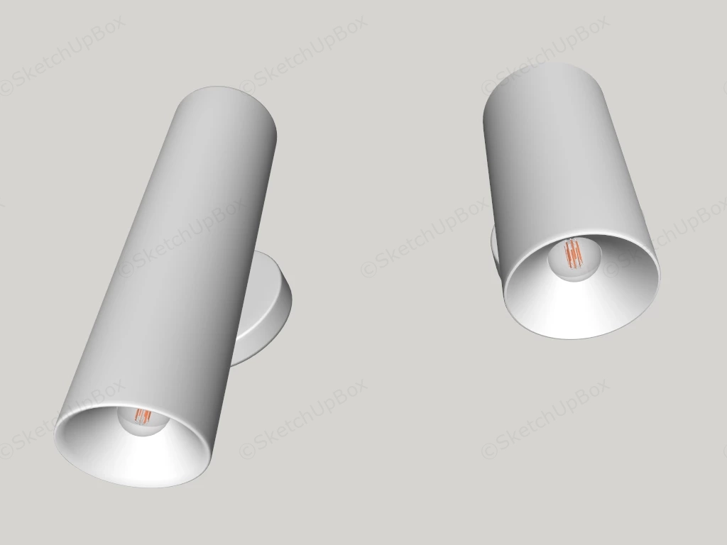 Modern Tube Wall Sconce sketchup model preview - SketchupBox