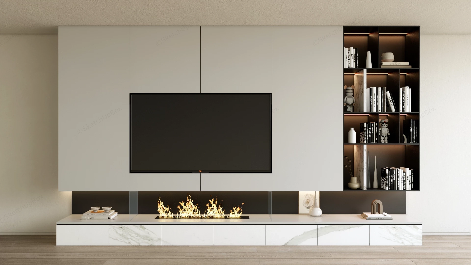 Living Room Accent Wall Ideas sketchup model preview - SketchupBox