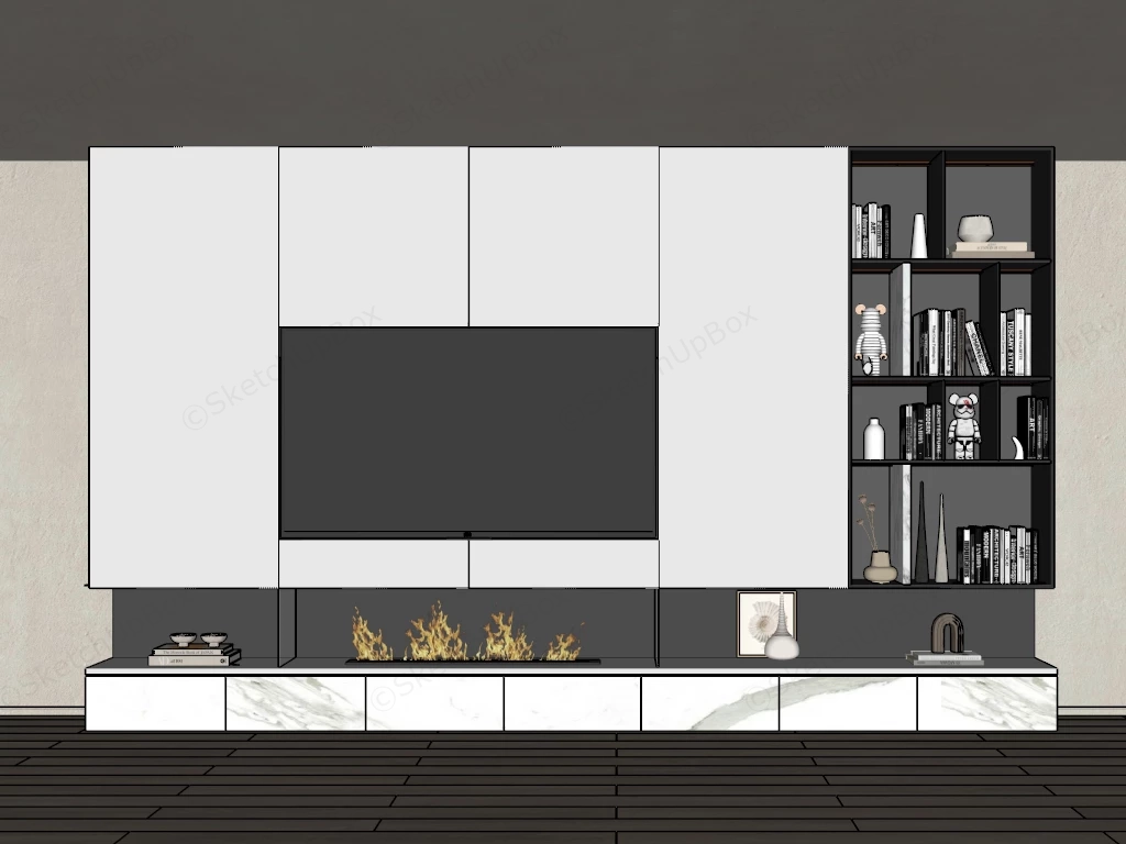 Living Room Accent Wall Ideas sketchup model preview - SketchupBox