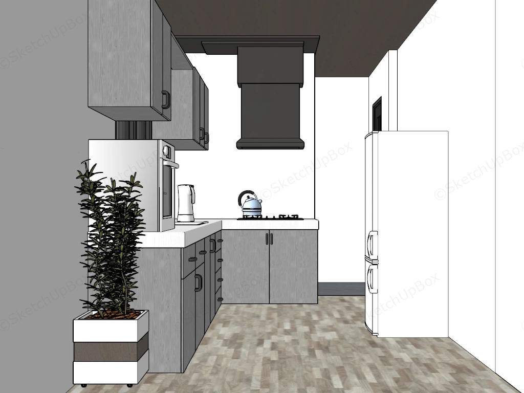 Small House Kitchen sketchup model preview - SketchupBox